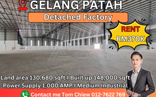 Gelang Patah SILC Detached Factory For Rent